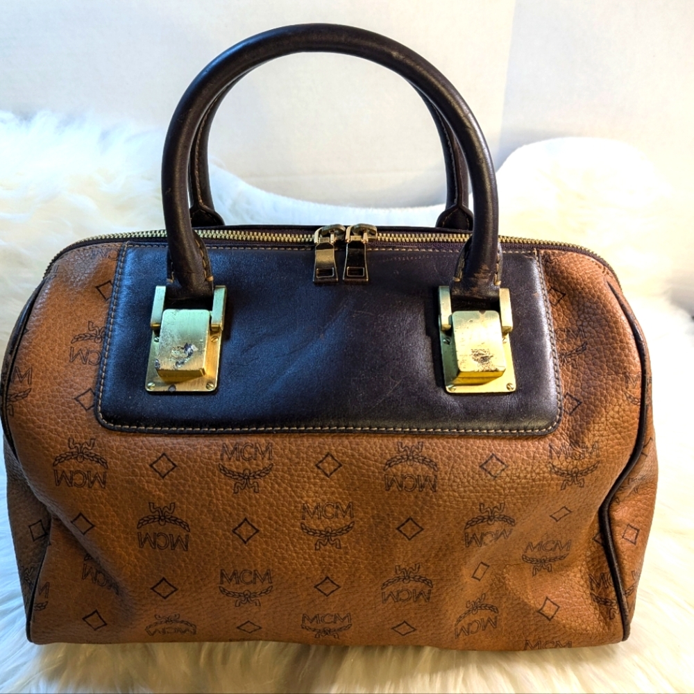 Rare MCM Visetos Boston Brown 30